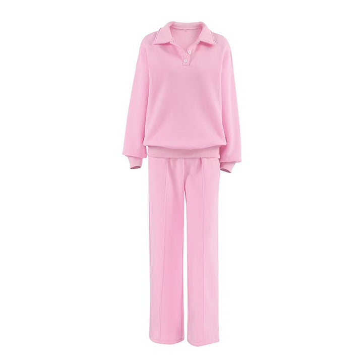 Tenue décontractée pour femmes en sweat avec coupe ample et col polo Lune London
