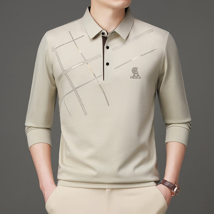 Men's polo t-shirt with stylish graphic print and high-quality functional material Lune London