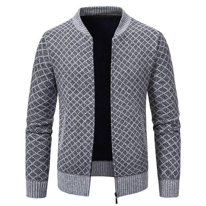 Lune London | Men's cardigan with modern zip closure and textured design
