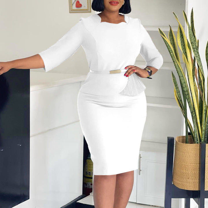 Dresses for women fitted with gathers and belt Lune London