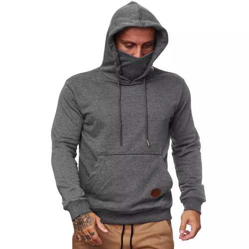 Men's hoodie with multifunctional collar Lune London