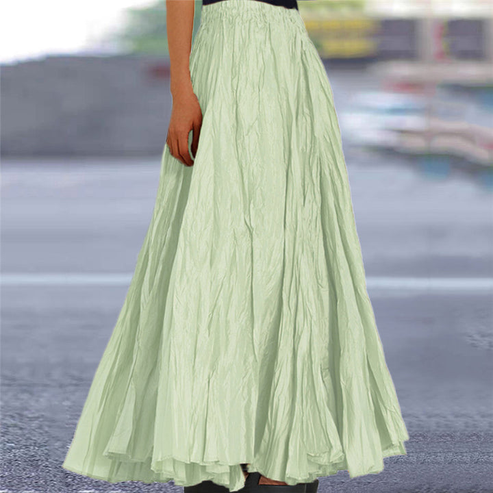 Long and flowing skirt for women with elastic waistband and modern texture Lune London