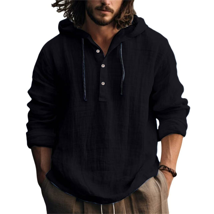Men's casual linen hoodie from Lune London