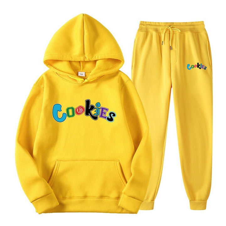 Women's Hoodie and Jogging Pants Set with Colorful Graphic Print Chic & Stil