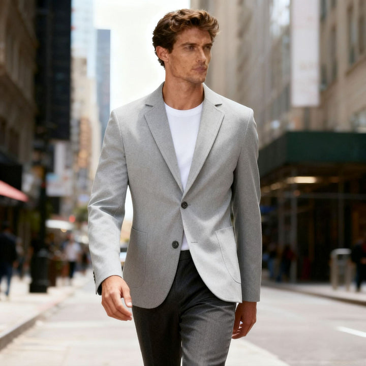 Elegant Regular-Fit jacket for men with two buttons and chic style pockets