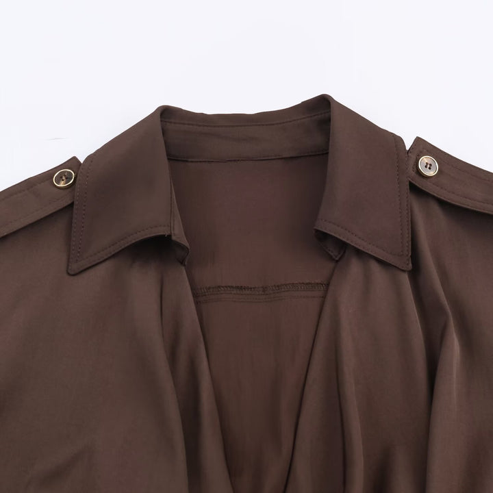 Elegant wrap dress for ladies with belt Lune London