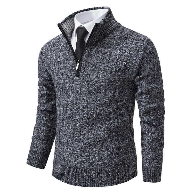 Lune London men's zip-up sweater with high collar