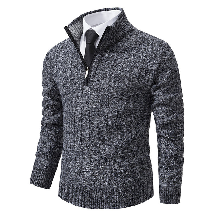 Lune London men's zip-up sweater with high collar