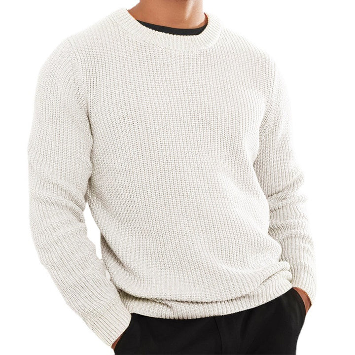 Chunky knit sweater for men with a textured design and a high collar Lune London