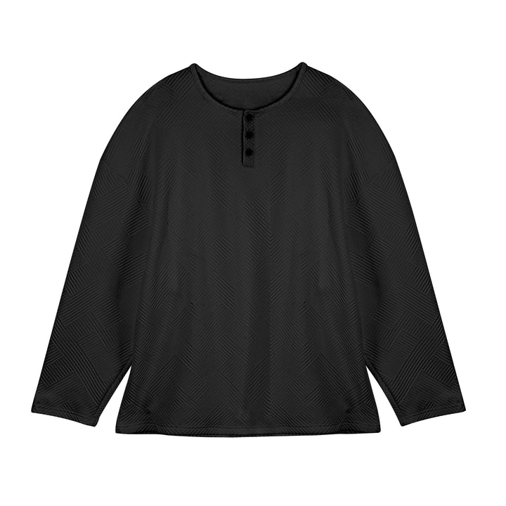 Long sleeve shirt for men with button-down collar and structured pattern Lune London