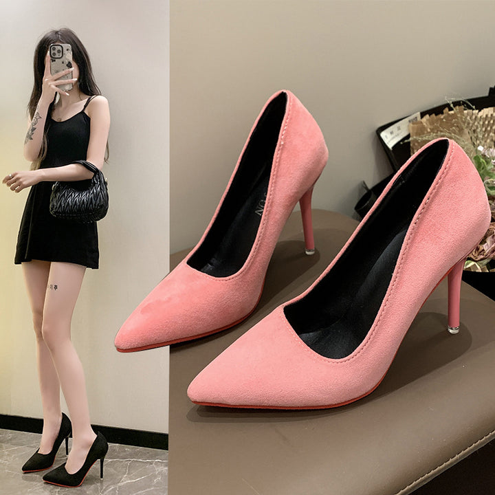 Elegant ladies lace pumps with transparent heel and soft upper material Lune London
