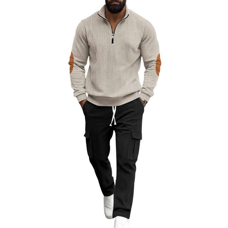 Sweater for men with a high collar and contrasting details Lune London