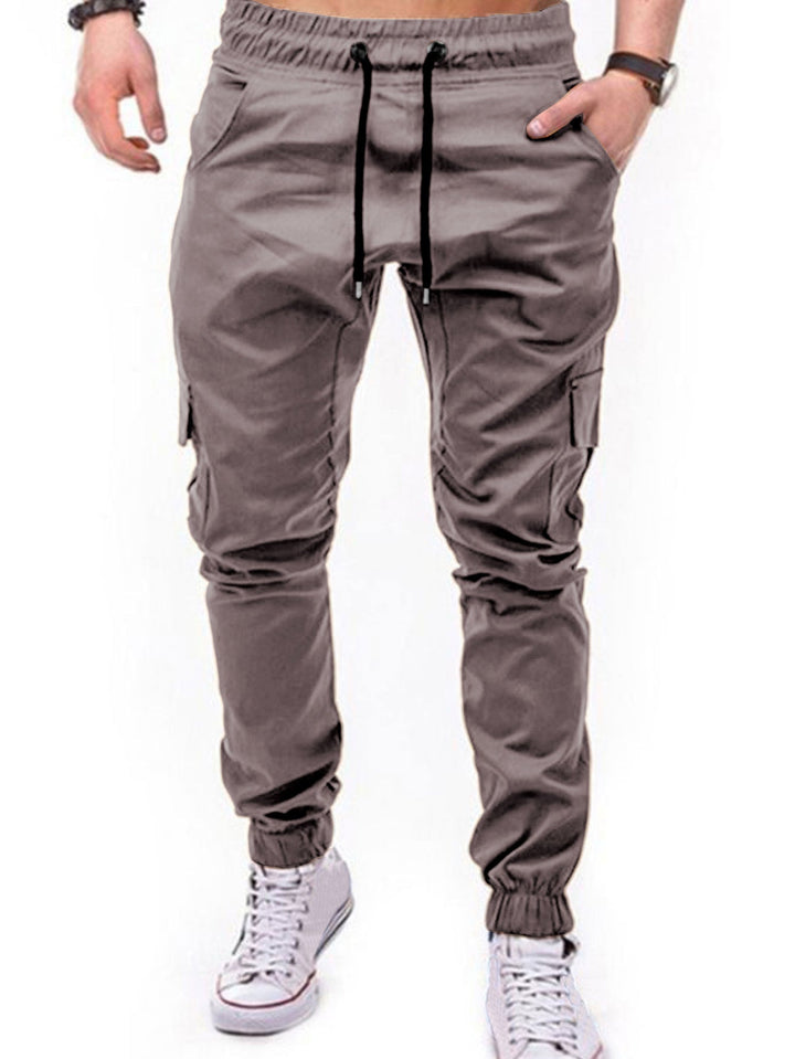 Men's Cargo Pants with Elastic Waistband and Practical Multifunctional Pockets Lune London
