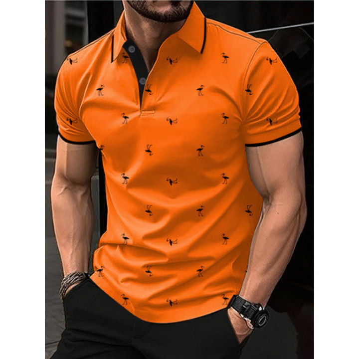 Lune London men's printed leisure polo shirt