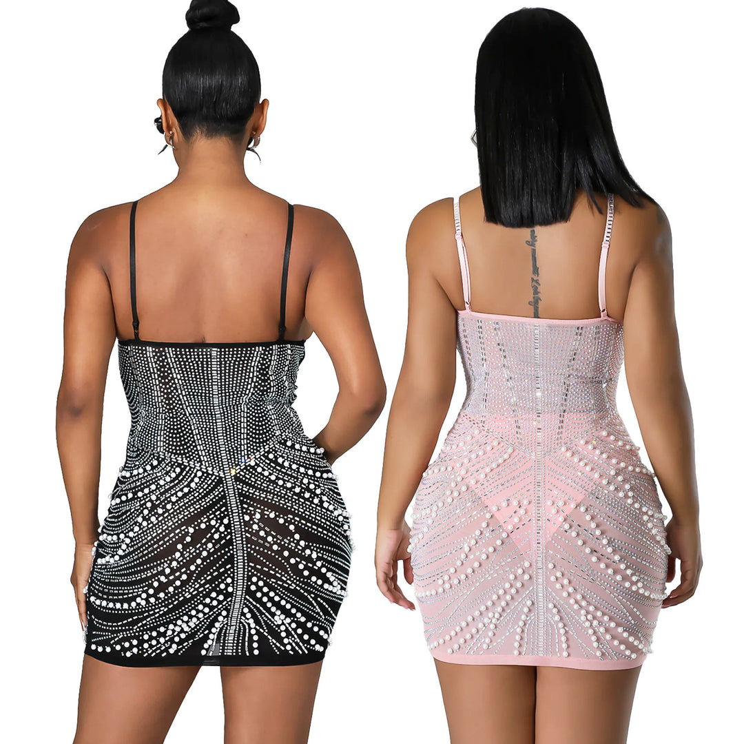 Shimmering fitted mini dress Lune London for women