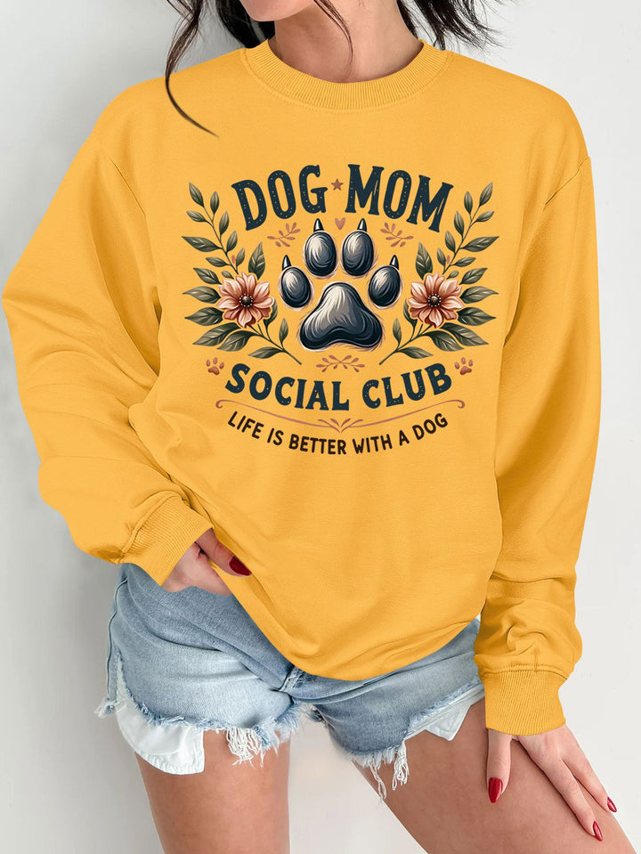 Sweatshirt pour femmes avec motif de chien tendance et impression améliorée Chic & Stil