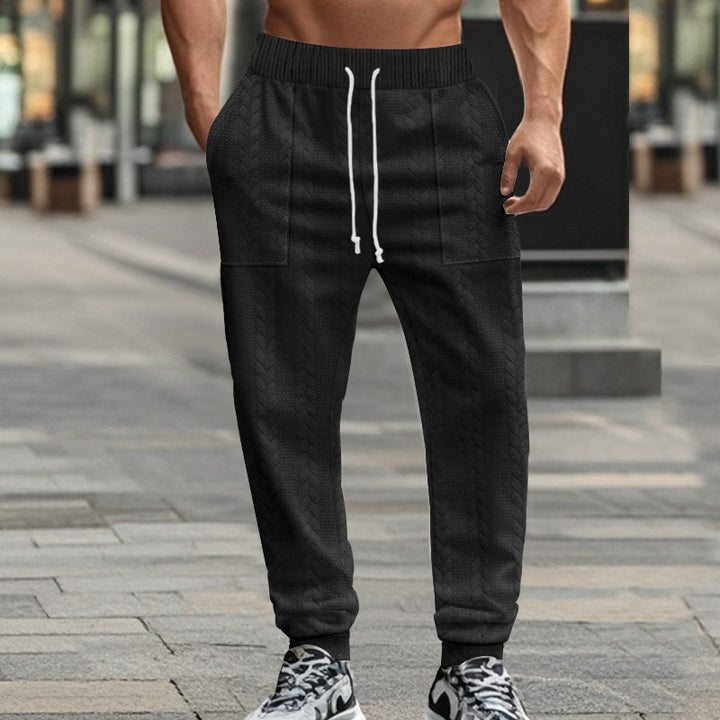 Trendy leisure pants for men with innovative texture and elastic waistband Lune London
