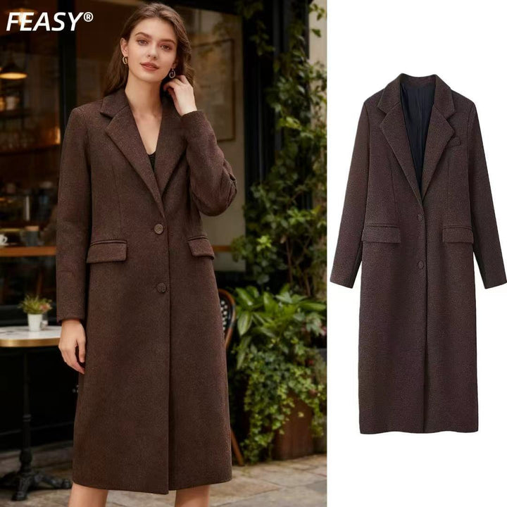 Manteau élégant pour femmes en tissu texturé Chic & Stil