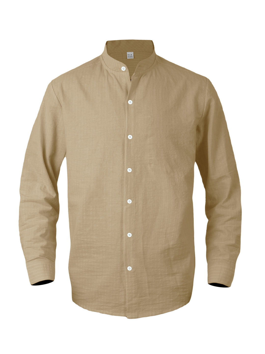 Shirt for men with vertical stripes and a modern high collar Lune London
