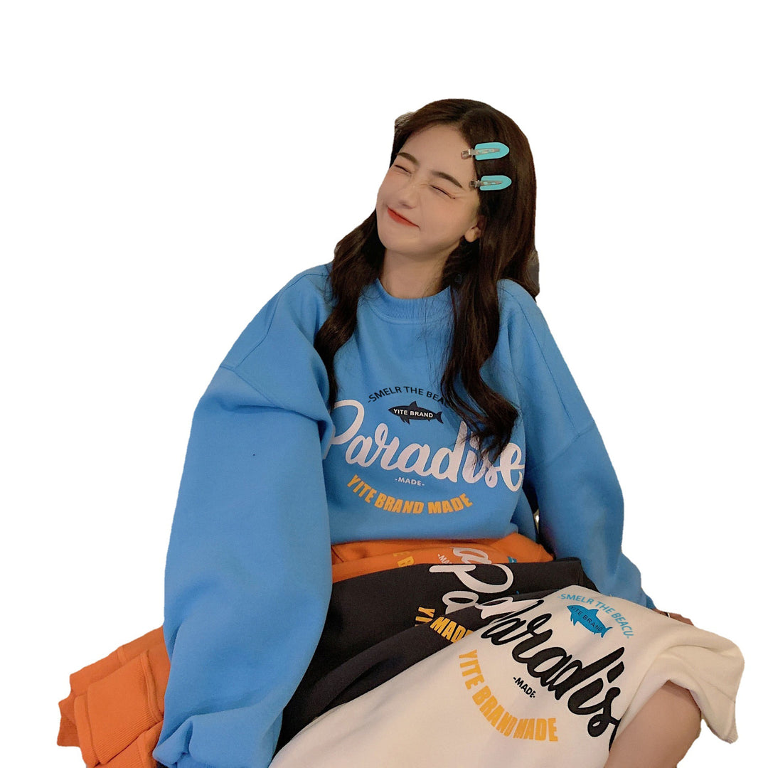 Women's Casual Oversized Sweater with Creative Graphic Design and High-Quality Materials