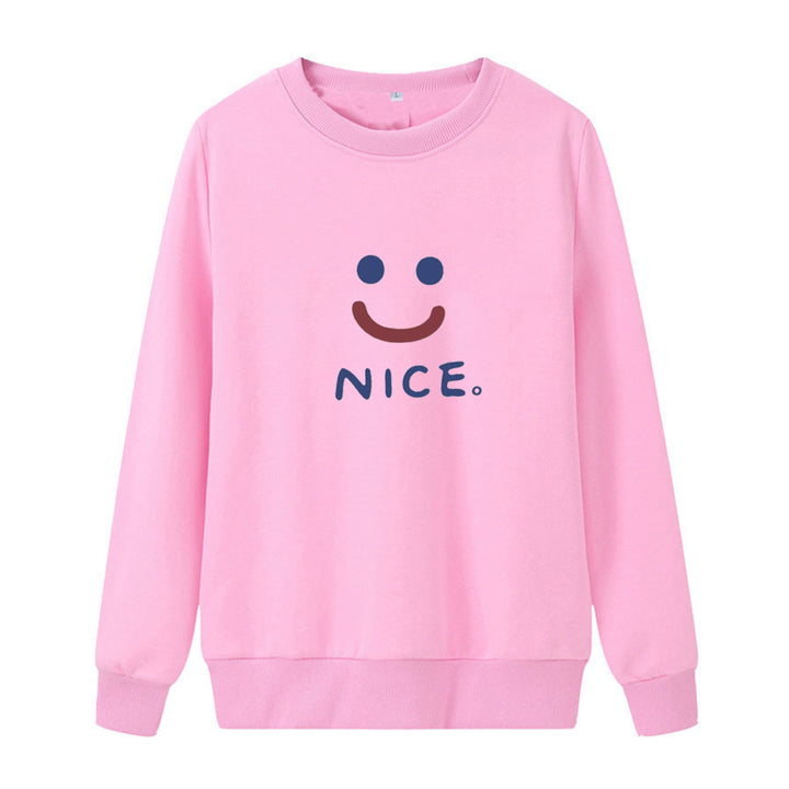 Women casual sweatshirt with cheerful smile motif Chic & Stil