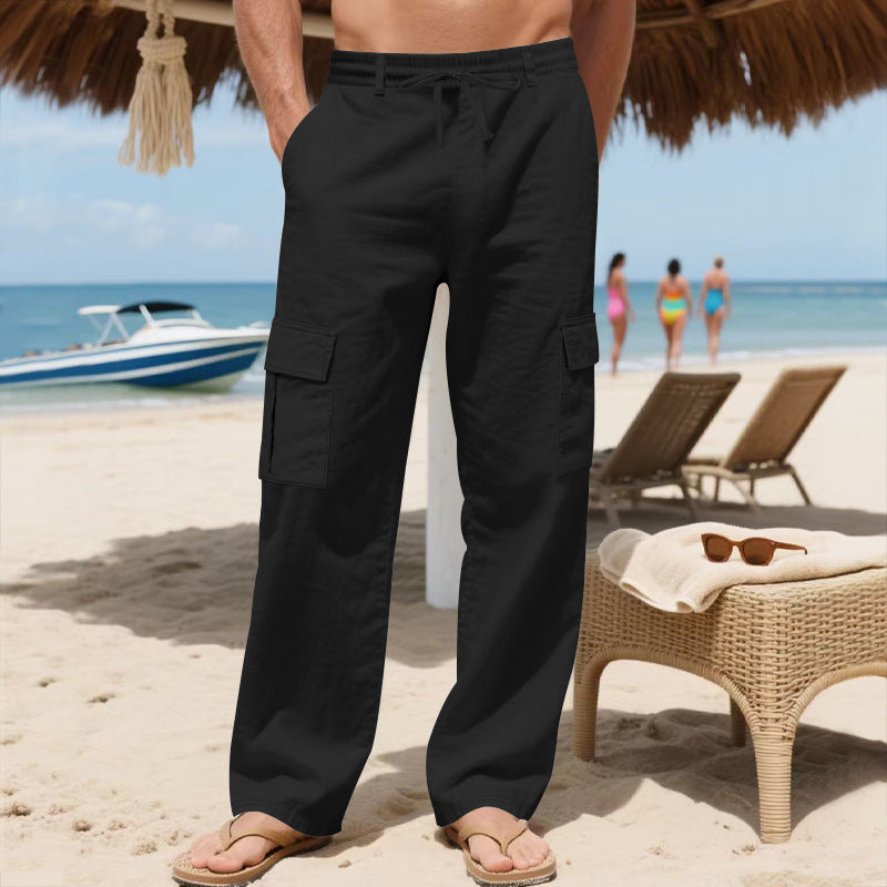 Men's cargo pants with elastic waistband and functional pockets Lune London