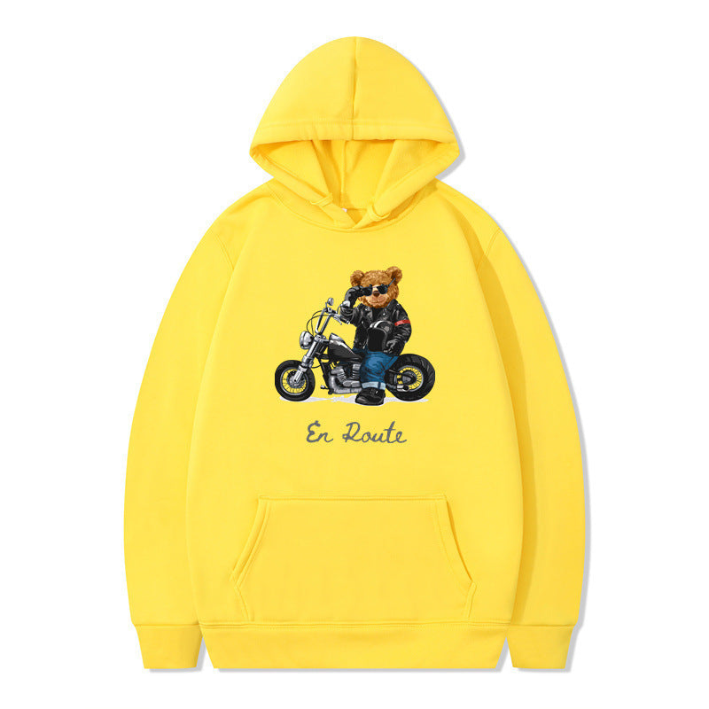 Women's hoodie with unique bear design and casual fit Lune London