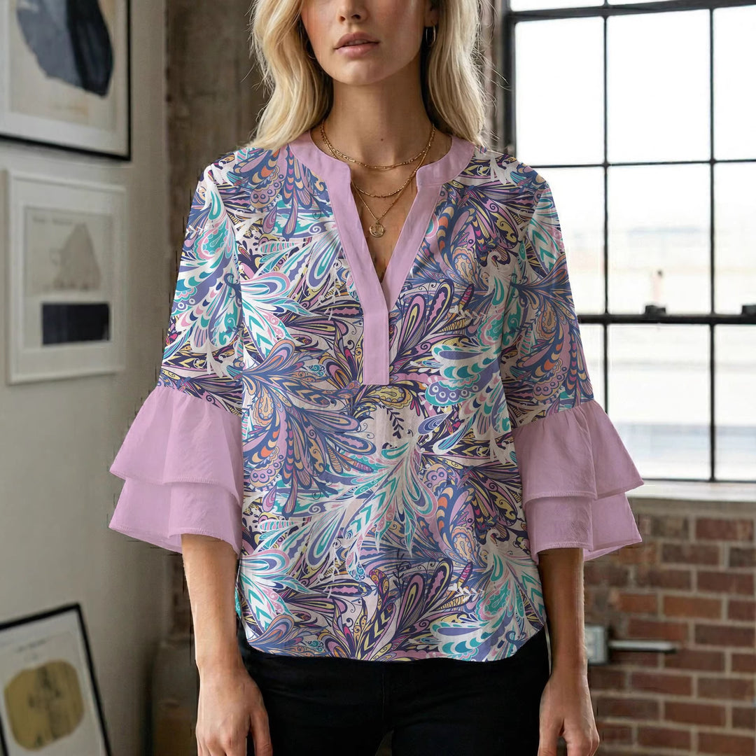 Ladies blouse with beautiful floral design Lune London