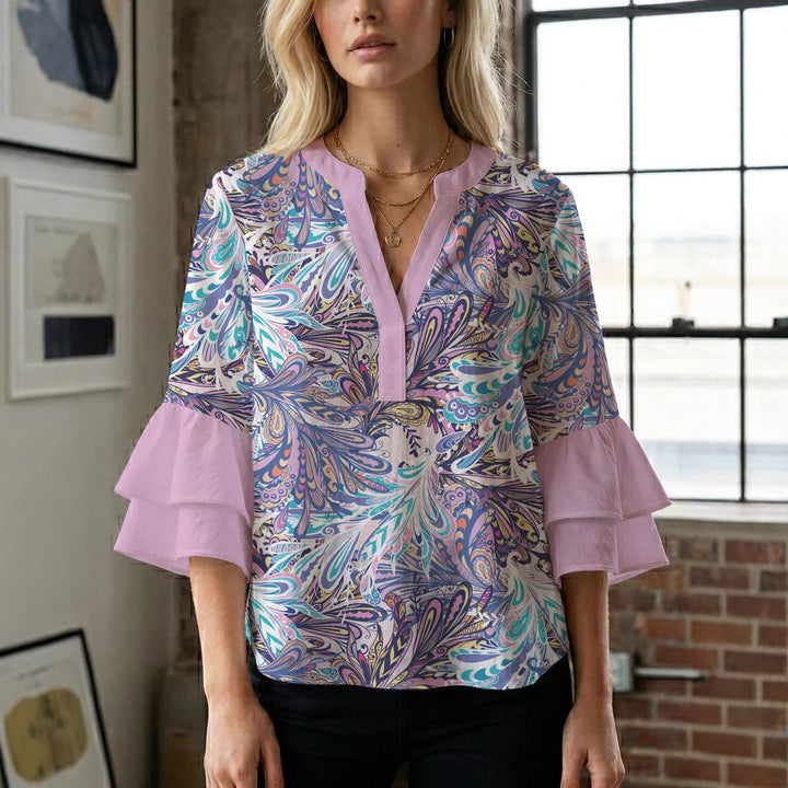 Ladies blouse with beautiful floral design Lune London