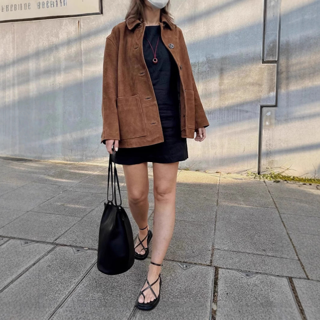 Casual suede jacket for ladies Lune London