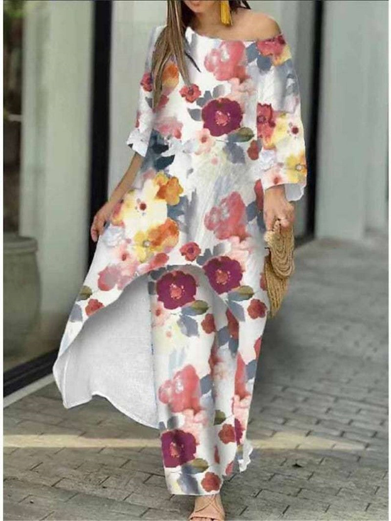 Chic and Stylish Floral Design Maxi Dress for Women