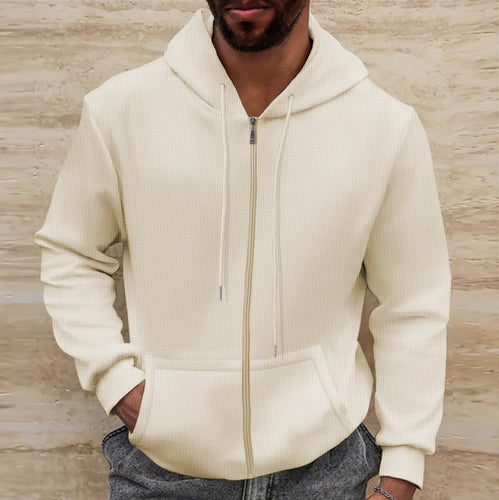 Men's hoodie with textured surface and practical pockets Lune London