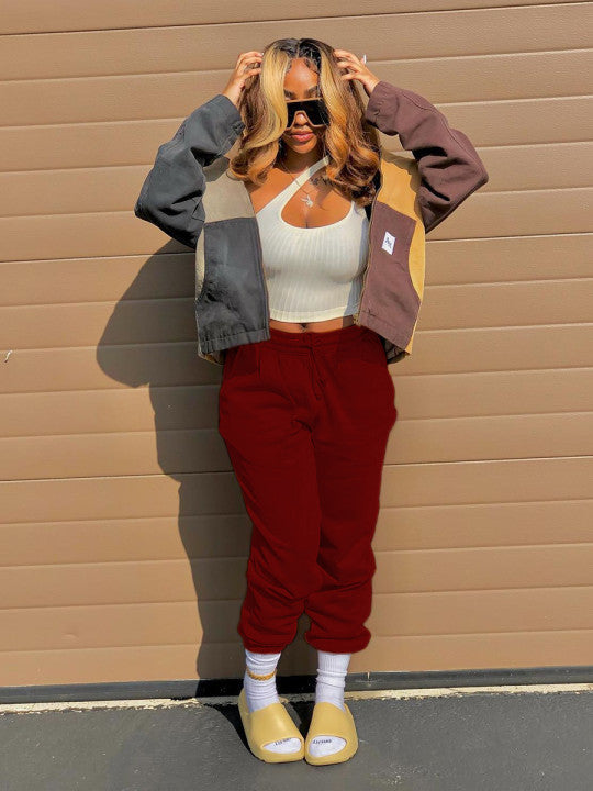 High-quality women's joggers with elastic waistband and side pockets Lune London
