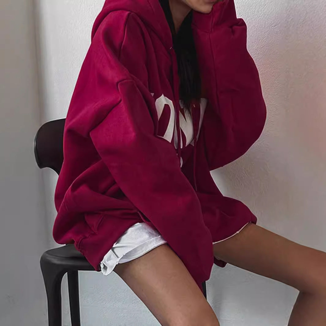 Oversized hoodie for women with practical kangaroo pocket design Lune London