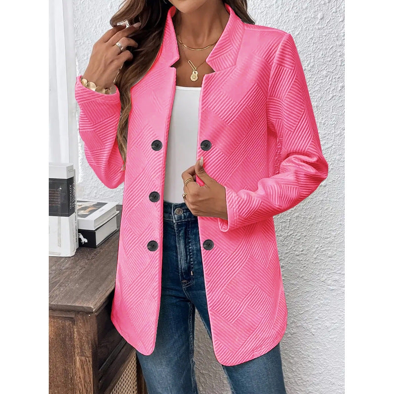 Classic women's blazer with a structured design and modern button details Lune London