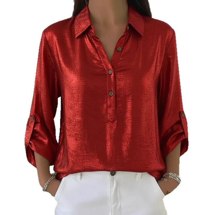 Femme élégante et étincelante chemise à manches courtes Chic & Stil