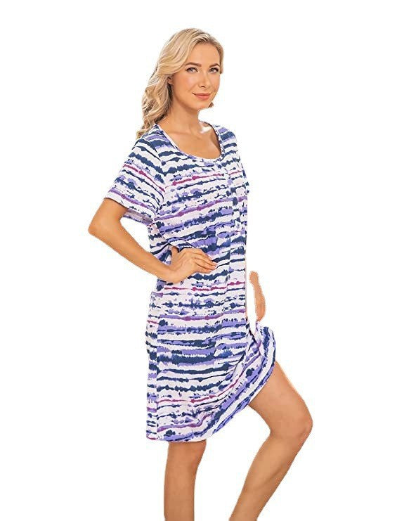 Casual tie-dye t-shirt dress for women Lune London