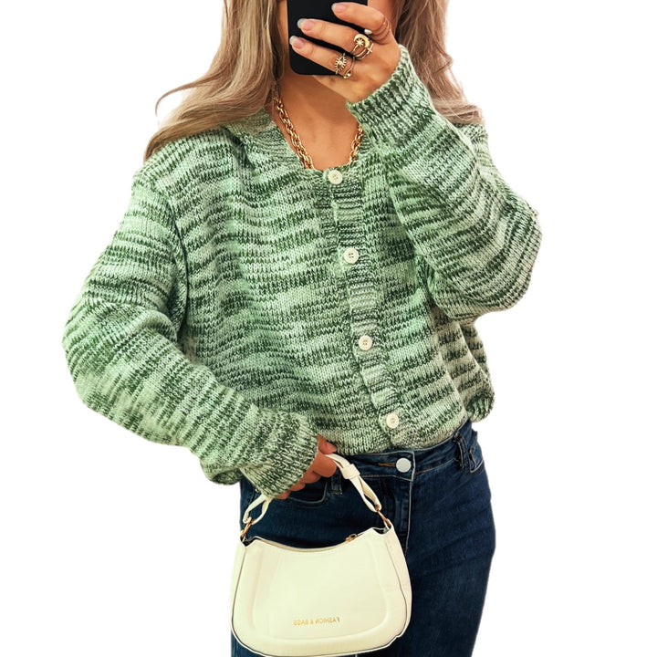Femme cardigan ludique avec motif tricot coloré Chic & Stil