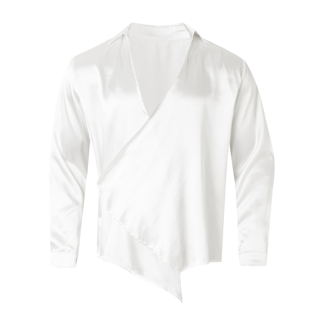 Ladies satin wrap blouse Lune London