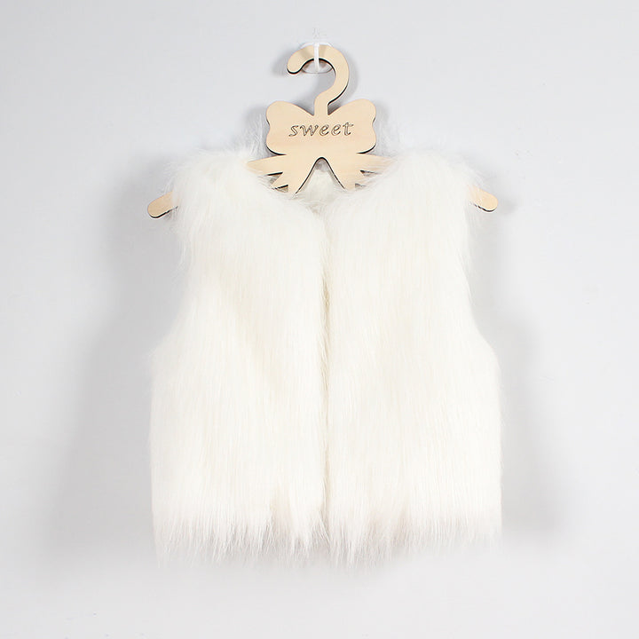 Ladies reversible luxurious faux fur vest Lune London