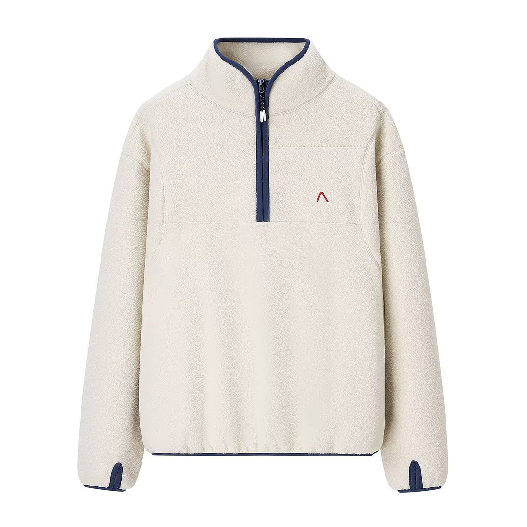Sweat-shirt en polaire pour femmes avec col haut et détails de fermeture éclair pratiques Chic & Stil