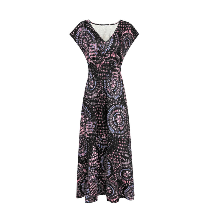 Maxi Dress for women with floral design and flattering V-neck Lune London