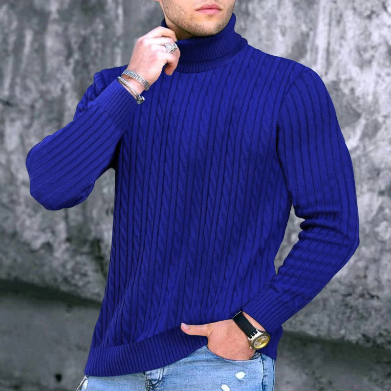 Modern turtleneck sweater for men with textured design Lune London