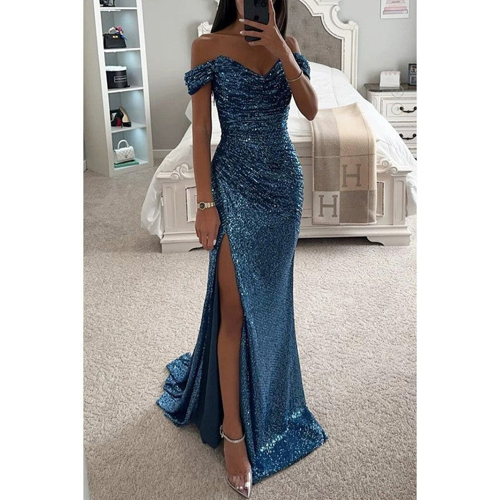 Women's Evening Dress with Shimmering Sequins Lune London