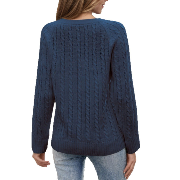 Pull en tricot pour femme avec appliqué en cœur et structure de point aérienne Chic & Stil