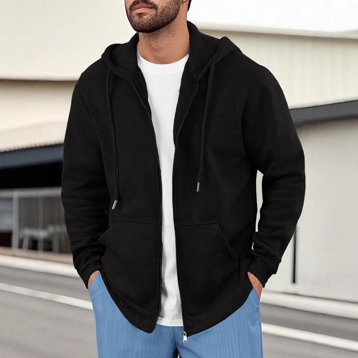 Men's sporty hoodie with practical pockets and innovative material blend Lune London