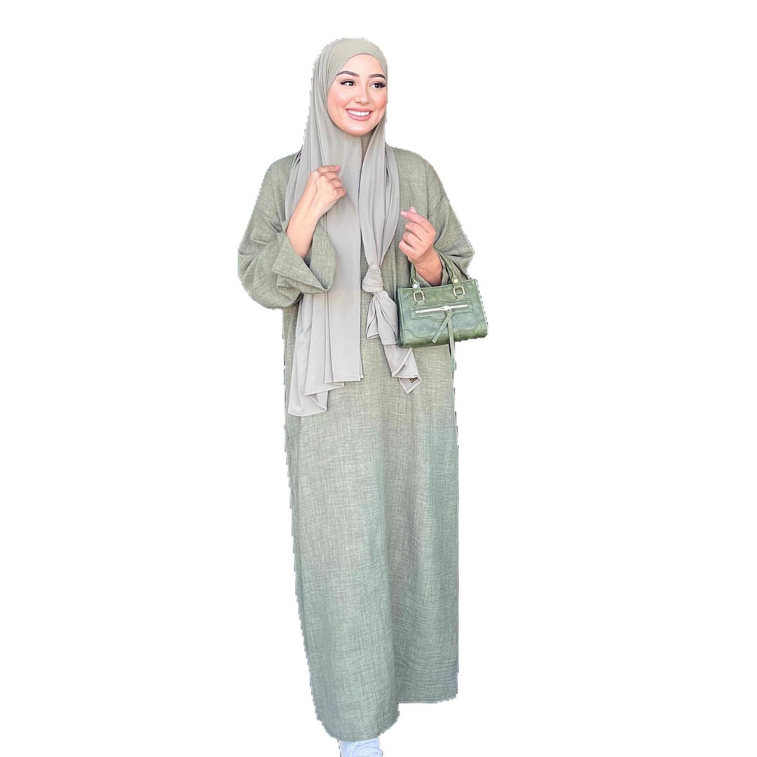 Ladies Fashion Maxi Dress with Voluminous Sleeves and an Elegant Cut Lune London