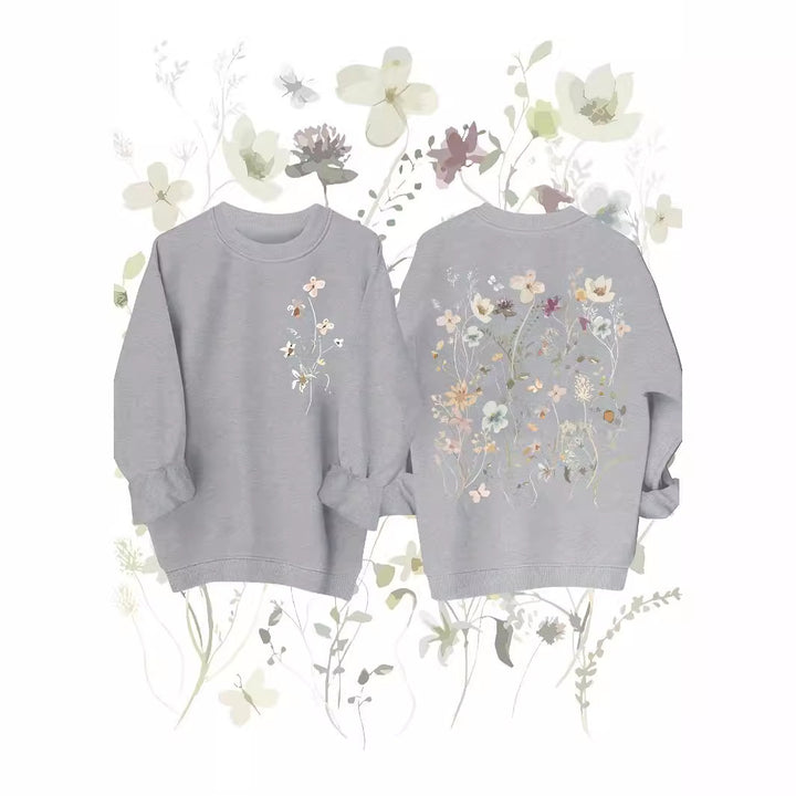 Sweat-shirt pour femmes avec design floral et doublure intérieure douce Chic & Stil