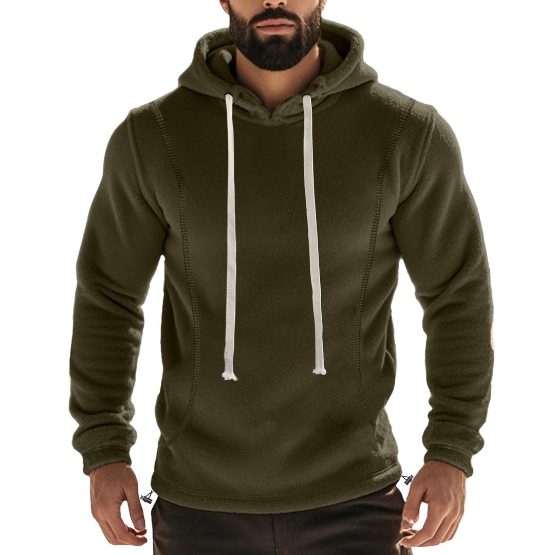 Men's fleece-lined hoodie with hood and drawstring Lune London