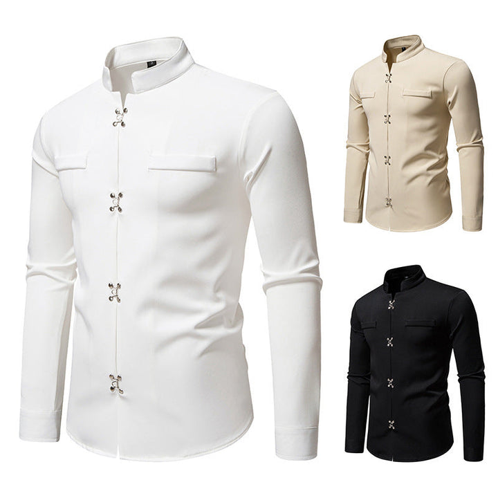 Men's Shirt with Asian Button Design Lune London